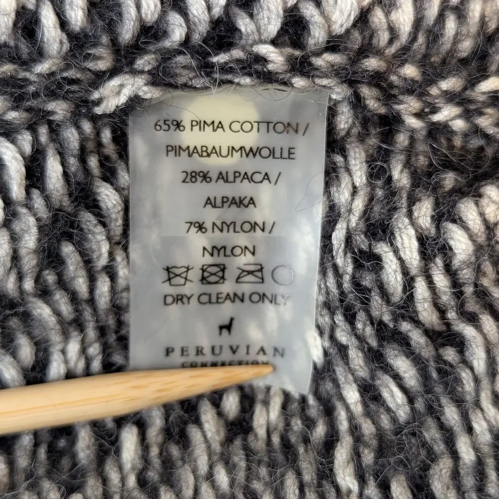 Peruvian Connection Alpaca Preppy Academia Travel Lagenlook Cozycore Sweater XS